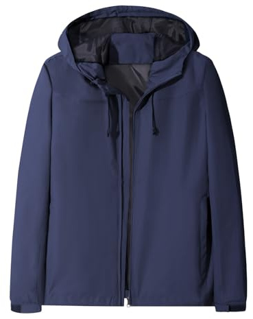 Taoyoule Veste Imperméable Légère et Décontractée pour Homme Manteau à Capuche Coupe-vent pour Randonnée en plein air Pêche Automne