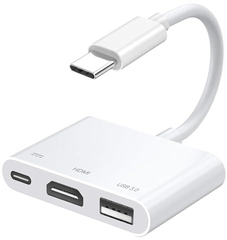 LEDODO Adattatore USB C Hdmi, Adattatore USBC to Hdmi 4K Con Porta 100W PD e USB3, Convertitore Av Digitale Multiporta Per Macbook Pro, iPad Pro, iPhone 15, Tablet, Switch E Altri Dispositivi USB-C