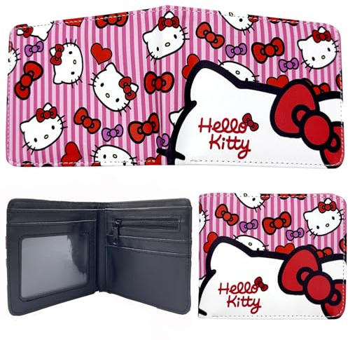 dcas Portefeuille Anime Cartoon PU Cuir, Porte-Monnaie Adolescents Anime Cartoon, Cartoo-n Portefeuille Pliant, Kawaii Filles Portefeuill-e pour Enfant Filles (4,5 x 3,5 Pouces)