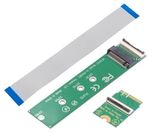 chenyang M.2 (A+E Key) 2230MM auf NVME M-Key Erweiterungskartenadapter für Motherboard NVME SSD Festplattenanschlussverlängerung 2230/2242/2260/2280 MM mit 15cm Flachkabel
