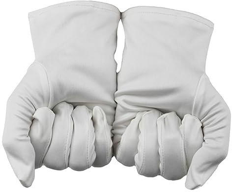 JECOMPRIS 24paare Staubfreie Mikrofaserhandschuhe Polyester Für Vielseitige Anwendungen Küche Und Weiß Cs