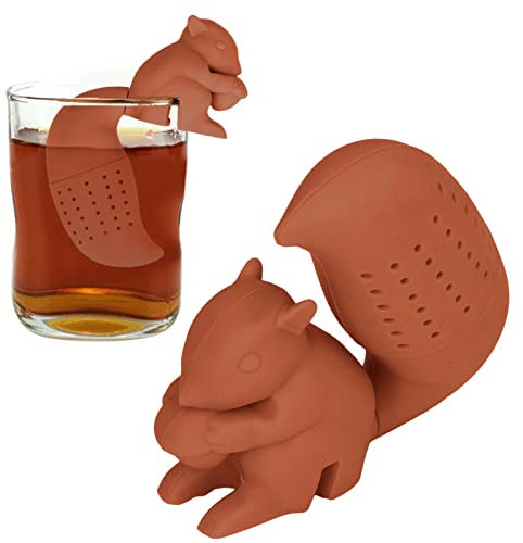 Silikon Teefilter, Eichhörnchen Tee Ei Wiederverwendbar Teeblatt Ei Teesieb Steiler (Kaffee)