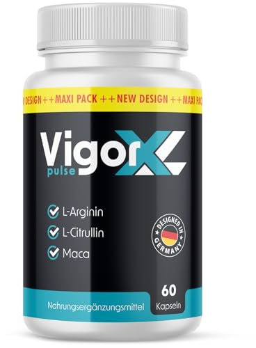 Vigor XL Pulse Kapseln | mit L-Arginin, L-Citrullin sowie Maca, Traubenkernextrakt und Zink | 60 Kapseln Inhalt pro Dose 1x