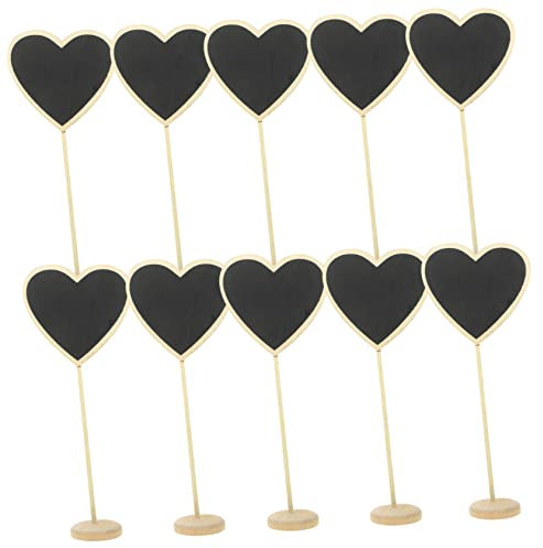 MAGICLULU Elegante Holztafel in Herzform Dekorative Memotafel Für Hochzeit Kreidetafel Menüschild