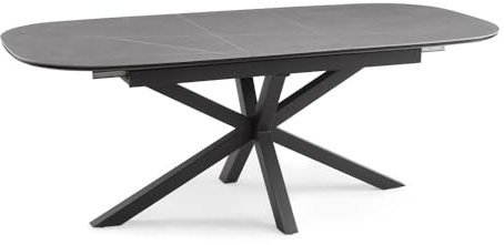 Home Detail Verona Extending Sintered Stone Dining Table, Grey 160cm - 200cm
