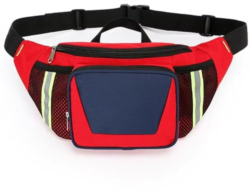 Lpitoy Riñonera De Primeros Auxilios, Bolsas Vacías De Primeros Auxilios, Riñonera Salvavidas, Bolsa Médica Portátil, Bolsa De Trauma con Tira Reflectante para Senderismo
