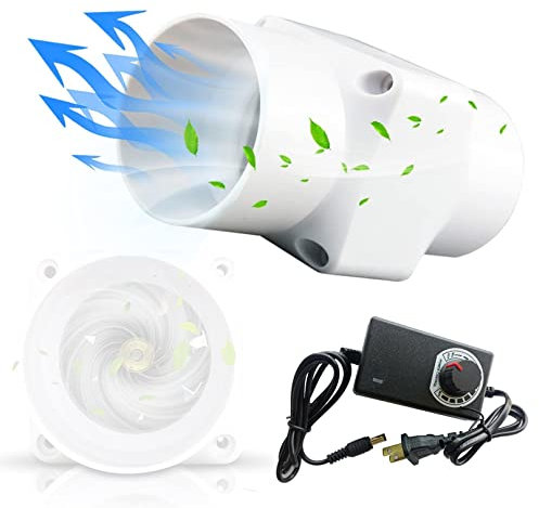 RWSXY Ventilatore da Condotto in Linea da 2 Pollici, ventilatori a Flusso Misto, estrattore di soffianti HVAC, circolazione dell'Aria di Scarico per condotti, Bagno, Cucina, Tende da Coltivazione