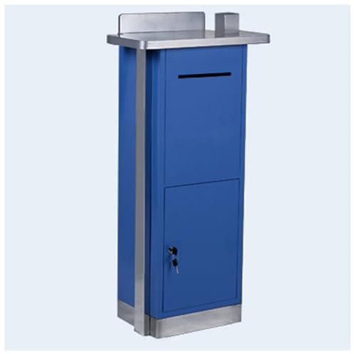 Outdoor Locking Steel Mailbox with Pen Holder Weatherproof Standing Mailbox for Home Durable Plastic Coating Secure Parcel Storage Stylish Design