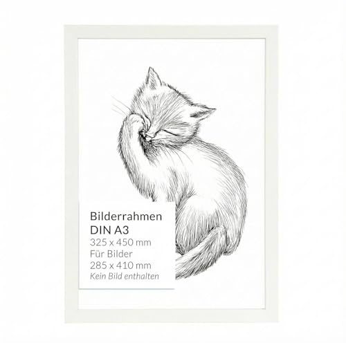 Cornici per foto bianche A3 in legno Plastica 45x32,5 cm Infrangibili Cornici per foto Cornici da parete Cornici in legno per foto Poster