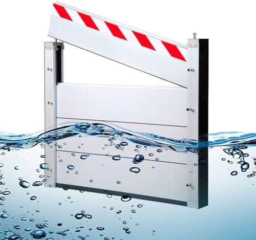 Barrera Antiinundación Para Puertas De Garaje Exteriores 151-160 X 60 Cm Deflector De Control De Inundaciones De Aluminio De Alta Resistencia Placa De Retención De Agua(Exterior,151x60cm)