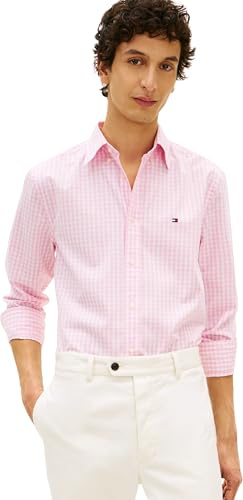 Tommy Hilfiger Uomo Camicia Flex Poplin Gingham Regular Fit