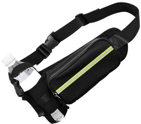 Vattenflaskbälte – handfri mugghållare, sportmidjebälte, hydratation running pack | bekvämt vattenflaskbälte för träning, jogging eller träning med säker passform och e, 2, Siehe Beschreibung, Se