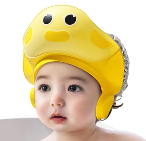 Duschhaube Shampoo-Schutz Badehaube Augen-Ohren-Schutz Badevisier | Praktisch zur Haarwäsche unter der Dusche Haarwäsche für Babys, er sowie junge