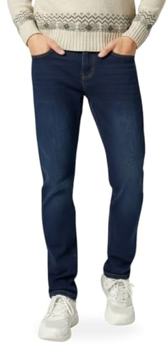 TONY BACKER - Jeans Felpati Uomo, Pantaloni Imbottiti Uomo con Pile, Caldi per l'inverno, Jeans Elasticizzati Termici Comodi E Versatili per Lavoro, Tempo Libero (IT, Numero, 54, Regular, Regular)