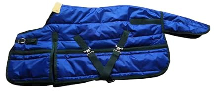 KiBcsLic Couverture pour Cheval Chaude en Oxford Robuste Imperméable Doublée Respirante Adaptée pour Vêtements d'hiver Protection Équine Soins et Activités Équ, 90cm