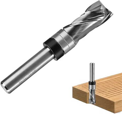 MIGUBIGU Fresa en Espiral 8 mm, Fresa para Esquinas Redondas, Brocas Madera, Diámetro de Corte 12 mm, Longitud de Corte 25,4 mm, para Procesamiento de Madera