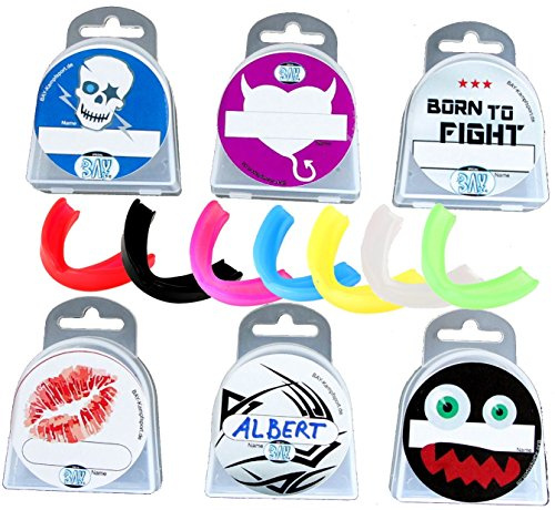  MIT NAME  BAY Zahnschutz + Dose mit VORNAME Kinder und Jugendliche verschiedene Motive (transparent, Moster)