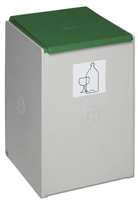 VAR | Wertstoffsammler aus Kunststoff | Einzelbehälter mit 60 l Volumen | grün