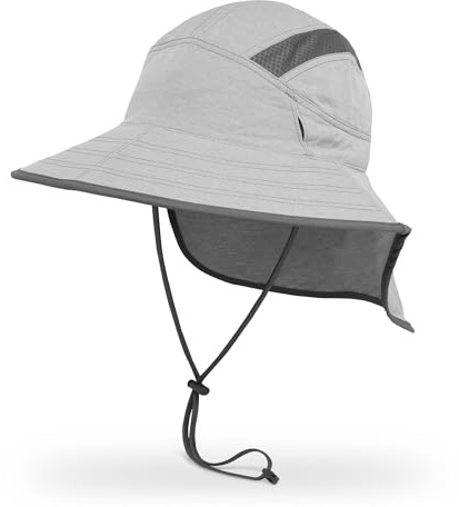 Sunday Afternoons Ultra Adventure Hat - UPF 50+ Sun Hat for Men & Women with Neck Cape, Adjustable Fit, Breathable, Water-Resistant Design for Hiking, Fishing, or Outdoor Travel, Pumice, S/M