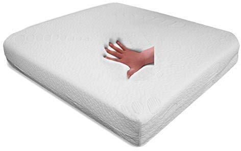 Gel / Gelschaum Sitzkissen Anti Dekubitus Sitzpolster 52x45x10 cm Bezug purotex WEISS Memory Schaum Rollstuhl Auto LKW Bürostuhl Chefsessel Kissen Sitzauflage Stützkissen Rücken Gesäß RG60 weich