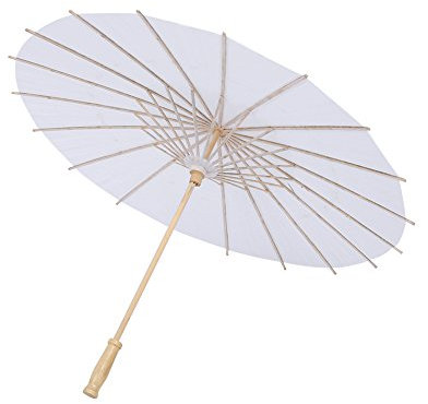 Sombrilla de papel de estilo, Parasol Papel Papel Parasol Papel blanco Paraguas para el banquete de boda Decoraciones nupciales Fotografía Exhibición de arte(Radius 20cm)