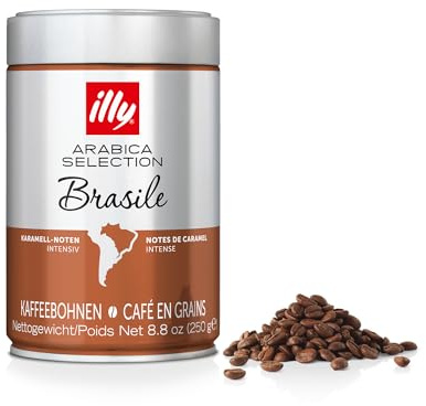 illy Coffee Beans, Luxury Arabica Coffee Beans Selection, Brazil, Pack of 6 x 250 g