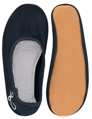 Siegertreppchen® Chaussures de Danse 33 Bleu - Chaussures Ballerines Classiques pour Le Yoga, la Gymnastique, Le Jazz pour Enfants et Adultes
