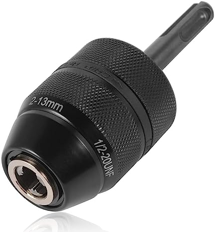 Mesee 2-13MM Keyless Drill Chuck with SDS Plus Adaptor, Professional Heavy Duty 1/2-20UNF Mount Quick Change Self-Tighten Drill Chuck Adapter Converter Rotary Hammer Conversion Tool