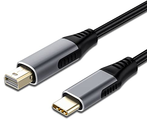 sicotool USB-C to Mini DisplayPort, Type C to Mini DP Kabel 1.8M and Unterstützung 4K@60Hz Video Konverter Kabel Unterstützung Screen Mirroring Mode Extend Mode, Rückwärts wird nicht unterstützt
