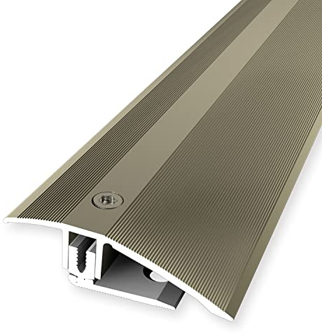 PROVISTON | Profilo di compensazione flessibile | Profilo parquet | Larghezza: 51 mm | Compensazione in altezza: 7-23 mm | Lunghezza: 900 mm | Profilo in alluminio | Sabbia | 1 pezzo