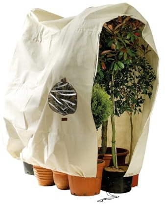 Bio Green Premium Kübelpflanzensack Window Jumbo | 200 x 240cm | Frostschutz & Winterschutz | Schutzhülle Kübelpflanzen +Sichtfenster | Pflanzenschutz