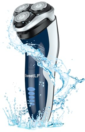 Rasierer Herren Elektrisch Rasierapparat, SweetLF Elektro Rasierer mit Präzisionstrimmer Nass und Trockenrasierer elektrische rasierer für Männer 100% Wasserdicht & Leistungsanzeige