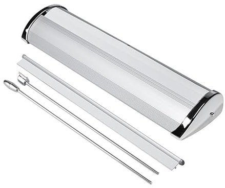 LOJUFAN Mini-Banner zum Aufrollen, für Business, Geburtstag, Party, Hochzeit, Messe, kleine Größe, Aluminium-Tischdisplay (nur Ständer)