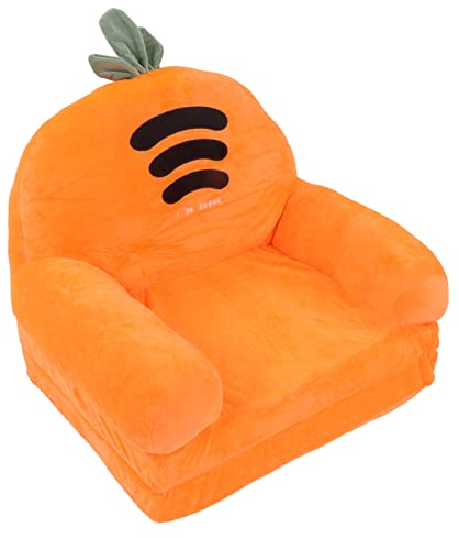 Orangefarbenes 2-in-1-Kindersofa Zum Ausklappen – Niedlicher Und Bequemer Kleinkindstuhl, Kindersofa, Ausklappbares Sofa Und Minisofa Für Mädchen Und Jungen Im Alter von 1 Bis 4 Jahren(2 layer)