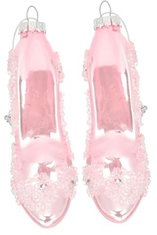 TOPPERFUN Rosa Schuhschmuck aus Glas und Kunststoffharz mit Zarten Details Leichter und Praktischer Anhänger für High Heels für Valentinstag in Einkaufszentren und Hotels