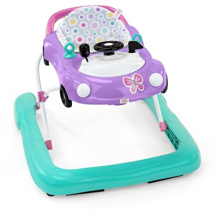 Bright Starts Little Speedster 3-in-1 Auto Lauflernhilfe, Lila Power, Baby Aktivitäten-Lauflernhilfe für Jungen und Mädchen, 6 Monate+