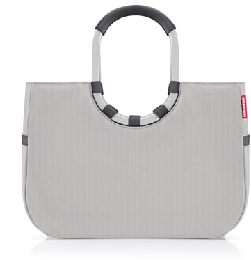 reisenthel Einkaufstasche - 46 x 34 cm - Grau - Schwarz - Polyester - Aluminium - ringförmige Tragegriffe