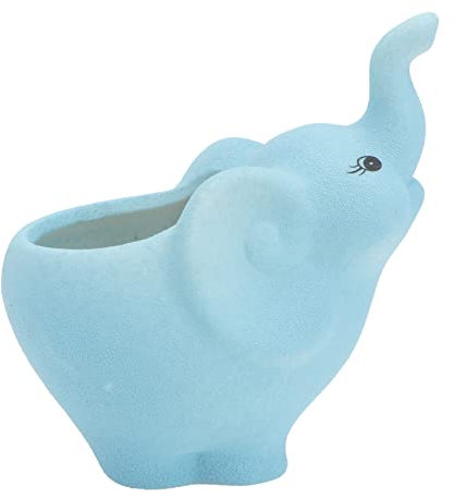 Gogogmee Keramik Blumentopf Elefant Kreativer Pflanztopf Für Sukkulenten Innenraum Deko 12,2x13,2cm Langlebig Mattiert