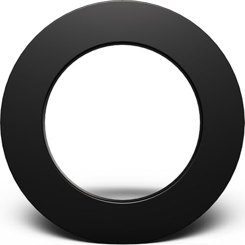 BULL'S Plain PU Surround - Premium Wand-Schutz für Dartscheiben - Aus hochwertigem PU-Material - Leicht zu installieren - Farbe: Schwarz - Ideal für professionelle Dart-Setups