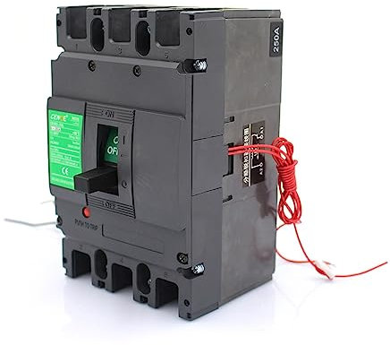 EMVIXTGLK Capacité de Coupure Disjoncteur MCCB 50KA 3P 16-125A avec boîtier de Module déjà installé, déclencheur shunt et Contact auxiliaire(220V 40A)