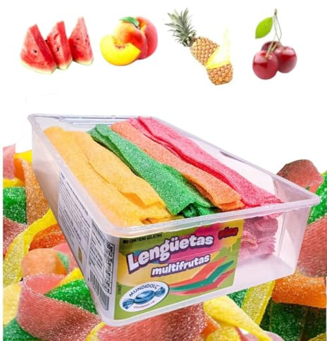 MUNDIDOLÇ Langues Sucrées. Bonbons Acidulés. 200 Unités de Différentes Saveurs. Sucreries. Bonbons d'Anniversaire et d'Halloween. Halloween Jelly Beans