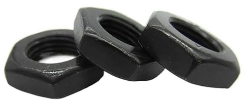 10/50 Stück M6 M8 M10 M12 Schwarz Grad 8.8 Kohlenstoffstahl Sechskantmutter Sechskantmutter Schraubenmutter(M12X1.75(10PCS))