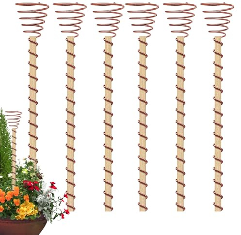 6 Stück Elektrokultur Kupfer Gartenantenne, Kupferspirale Für Gemüse Pflanzen, 12-Zoll Kupferdraht Electroculture Kupfer Gartenantenne -Gartenpfähle Für Das Wachstum Von Pflanzen, Obst Und Gemüse