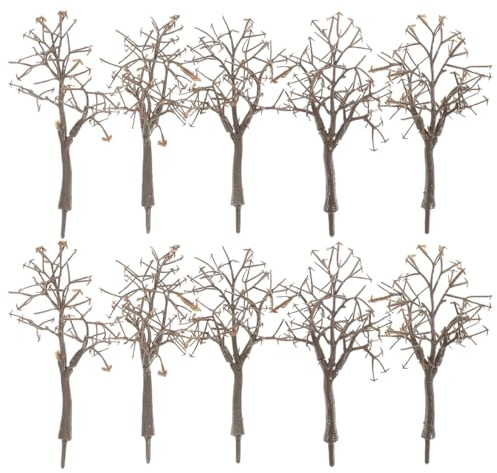 SEWACC 10Pcs Model Tree Trunks for Model Railway Scenery Architecture Tree Trunks for Crafts Train Landscape Figures for Diorama Home and Office Display Educational Projects