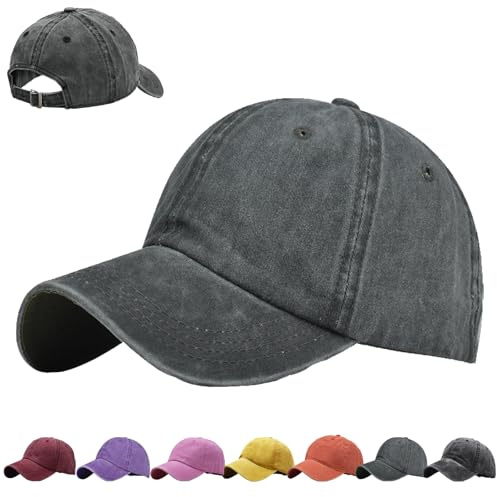 AUNGKWANG Délavées Casquette de Baseball pour Enfants, 100% Coton, Casquettes Sport Baseballs Ajustable, Plein Air Loisirs Basecap Casquettes de Baseballs, Garçons et Aux Filles de 3-8 Ans