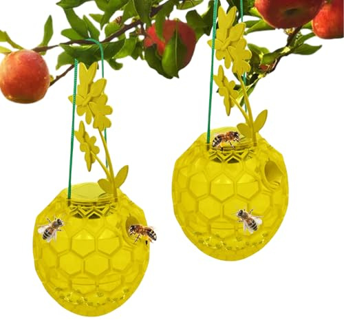 Bienenfalle - Solar Wespenfallen Outdoor für Hornisse | Fliegenkontrolle für Picknick, Terrasse, Rasen, Balkon, Hinterhof, Campingplatz, Park, Garage, Garten, Pool, Terrasse, Gärtner