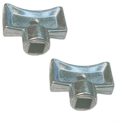 Gdfnmogo Llave de purga de radiador, enchufe cuadrado de 5 x 5 mm, construcción de aleación de zinc, acabado plateado, se adapta a válvulas de calefacción estándar, herramienta compacta para uso