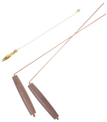 Kichvoe Baguettes de Sourcier en Cuivre Pur 99% Kit Portable Multifonction pour Détection Métaux et Énergie, Outil de Divination Précis pour Chasse Trésor et Exploration Style