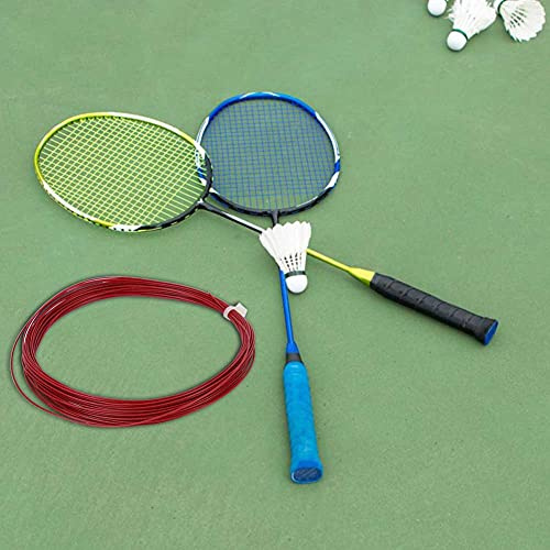 Corda da Badminton Ad Alta Resistenza Multifilamento 10 M 2 Pezzi Corde per Racchetta Durevoli per Allenamento Professionale Rosso Bianco Blu Verde (Rosso)
