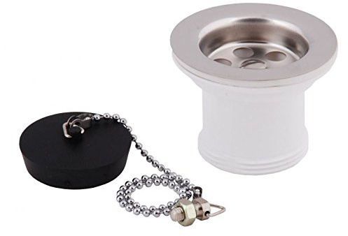 Wirquin Évier panier en acier inoxydable passoire déchets 1 1/2 d 50mm avec bouchon